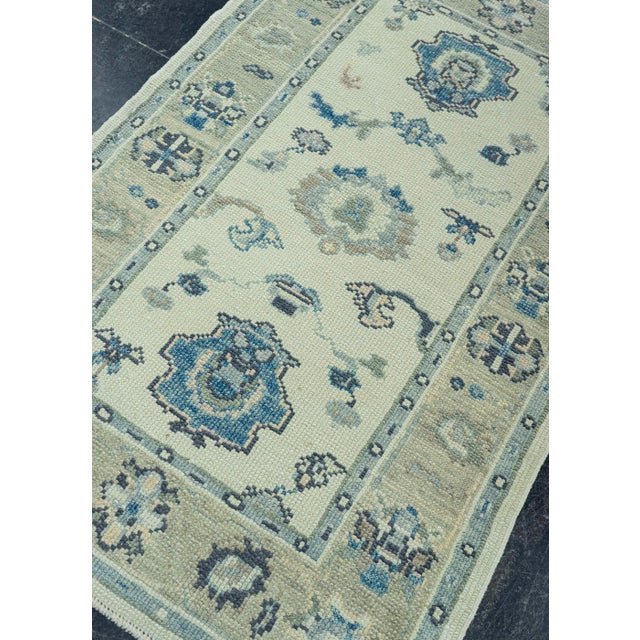 Taupe Turkish Oushak Rug 3'x 4'8" #7702 For Sale - Image 8 of 8