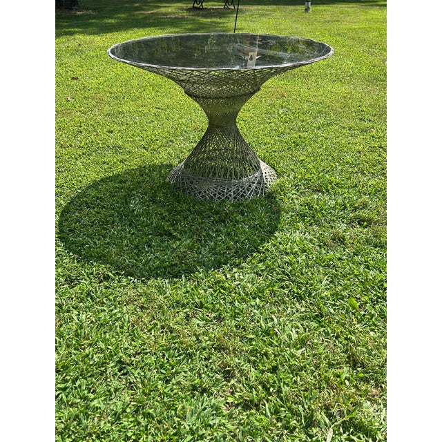 Perfect addition to your outdoor space! Fiberglass base It measures 43.5x29 No label I believe it is from the 70s Delivery...
