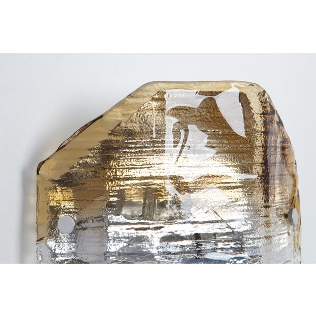 Large Glass Wall Light from Kalmar, Austria, 1970s For Sale - Image 3 of 14