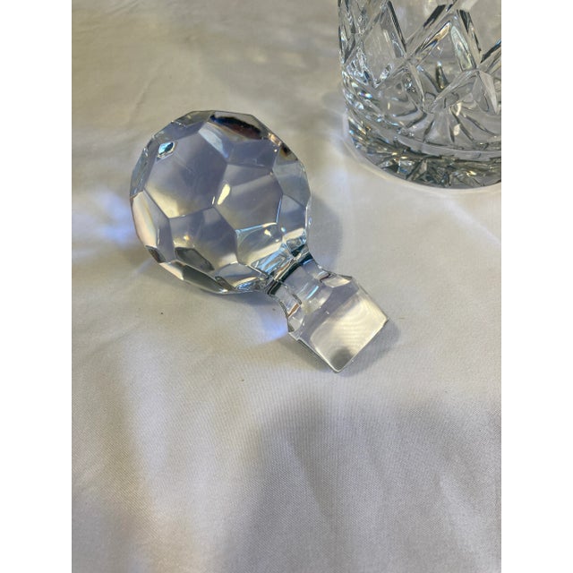 Vintage Cut Crystal Decanter With Faceted Stopper For Sale In Oklahoma City - Image 6 of 8