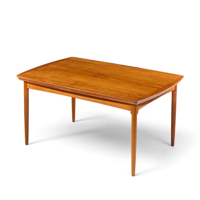 Kurt Østervig Style Mid Century Danish Teak Hidden Leaf Dining Table For Sale - Image 9 of 10