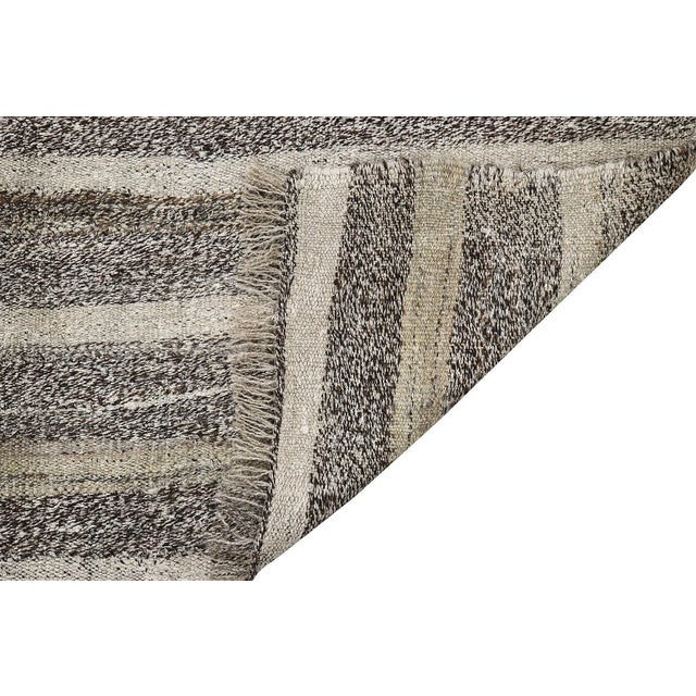 Mid 20th Century Mid 20th Century Vintage Gray Turkish Kilim Rug For Sale - Image 5 of 7