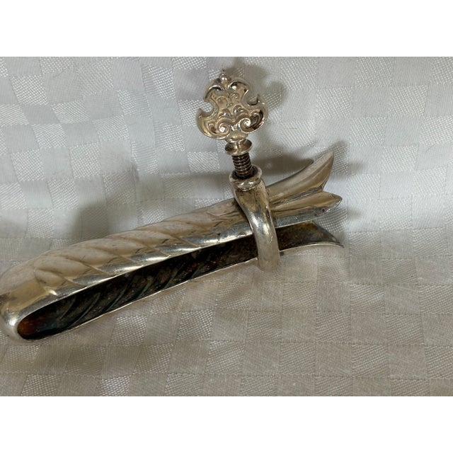 Art Nouveau Late 19th C Silverplate Roast Assist For Sale - Image 3 of 8