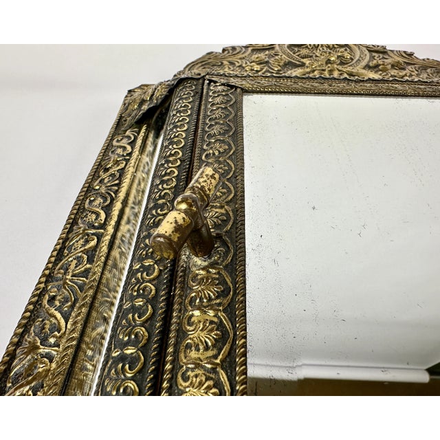Vintage Mirror with Hooks, 1930s For Sale - Image 6 of 11