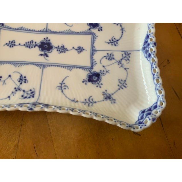 1960s 1960s Royal Copenhagen Blue Fluted Half Lace Tray/Dish For Sale - Image 5 of 9