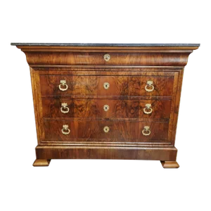 French Burled Walnut Chest of Drawers