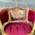 1990s 1990s Romantic Style Berry Red Bergere Wing Chair For Sale - Image 5 of 6