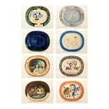 1955 Set of 8 Vintage Prints of Picasso's Ceramic Platters For Sale