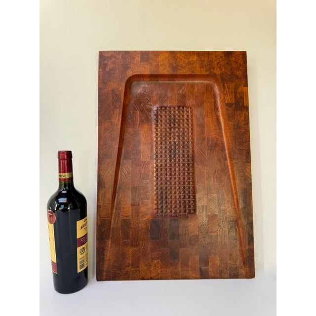 Mid 20th Century Danish Modern Digsmed End-Grain Teak Board, Denmark For Sale - Image 9 of 9