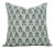 Boho Block Print Water Replicant Cushion Cover 18x18 Inch Cotton Linen- Mayur For Sale