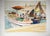Yves Brayer, Merchants of the Old Port, Original Signed Lithograph For Sale