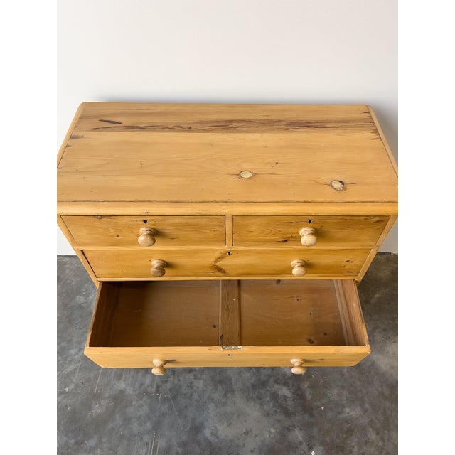 Antique English Pine Chest of Drawers With Block Plinth Base For Sale - Image 9 of 10