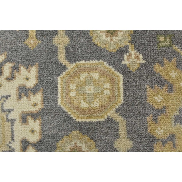Oushak Rug 5’2” X 8’2” Gray Wool Traditional Hand-Knotted Oriental Carpet For Sale - Image 10 of 15