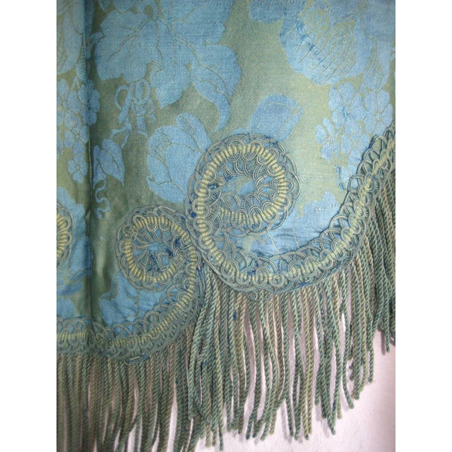 Blue Mid 19th Century Napoleon III Bleu Silk Valence For Sale - Image 8 of 14
