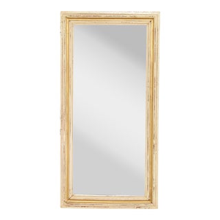 Vintage Rectangular Gold Leaf Distressed Finish Wall Mirror For Sale