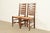 Baker Furniture Company Baker Furniture Style English Country Rustic Carved Solid Oak Ladder Back Dining Chairs With Rush Seats, Pair For Sale - Image 4 of 13