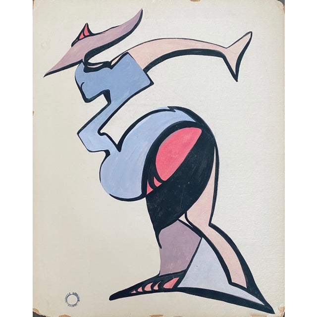 Abstract Bernece Berkman-Hunter, American Artist Abstract Painting For Sale - Image 3 of 6