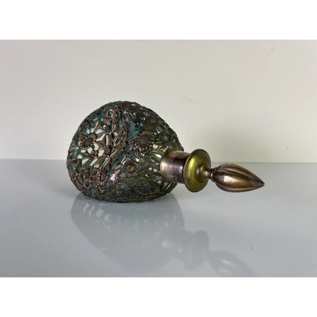 Chinese Antique Chinese Export Decanter & Stopper With Silver Overlay For Sale - Image 3 of 13