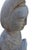 Pair Monumental Antique 48" Solid Stone Chinese Court Lady Figure Statues Tang Style For Sale - Image 13 of 18