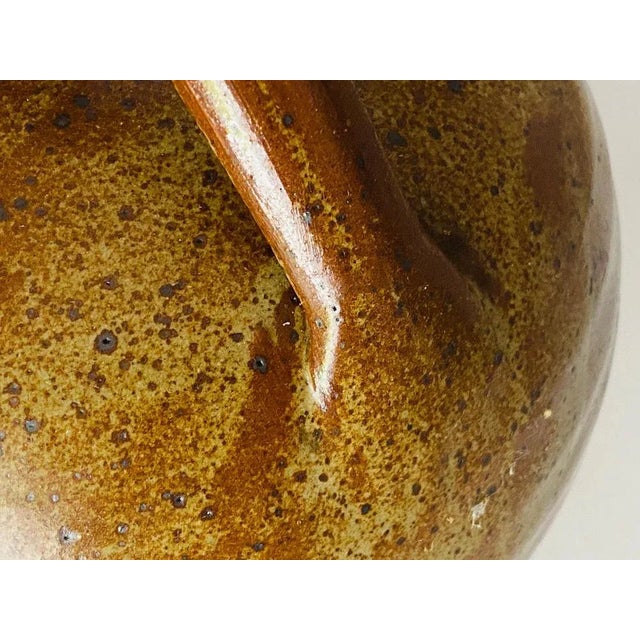 Mid-Century French Provincial Stoneware Pottery Jar For Sale - Image 3 of 12