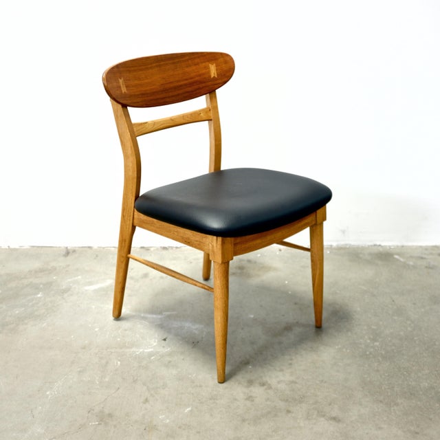 Lane “Acclaim” Walnut & Ash Pair of Dining Chairs For Sale - Image 13 of 14