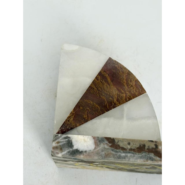 Gemstone Art Deco Minimalist Onyx Bookends, 1940, Set of 2 For Sale - Image 7 of 9