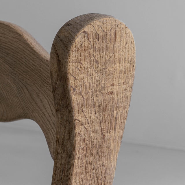 1970s French Oak Dining Chairs With Upholstered Seats - Set of 6 For Sale - Image 4 of 18