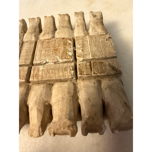Antique Grand Tour Alabaster Egyptian Sacred Bull Farm Blessing Carving Ca 1900 For Sale - Image 10 of 13