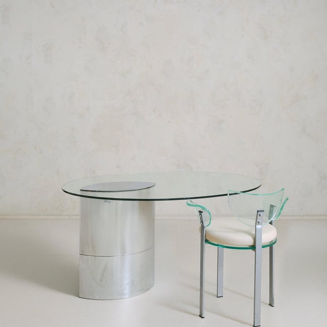 1970s ‘Lunario’ Chrome Dining Table or Desk by Cini Boeri for Knoll, 1970s For Sale - Image 5 of 12
