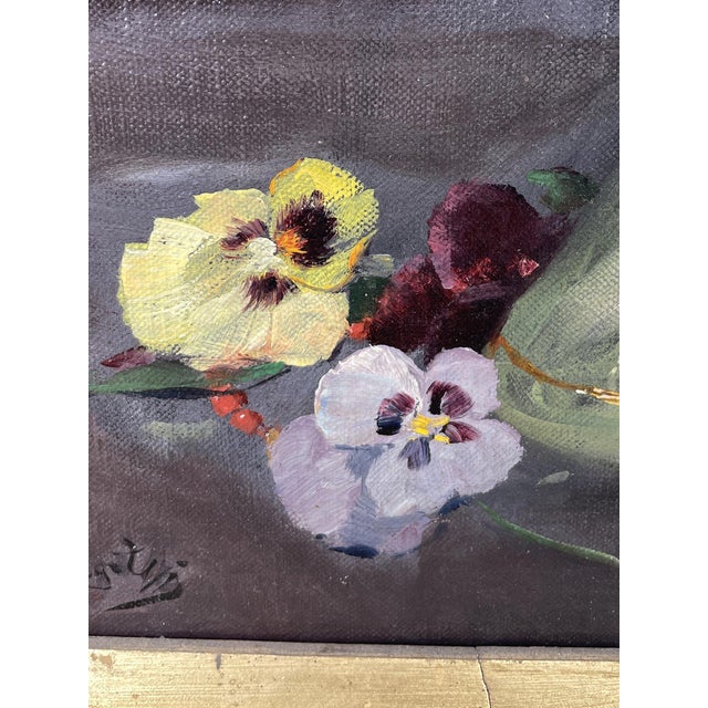 Margit Kereztes, Flower Bouquet, Early 1900s, Oil on Canvas, Framed For Sale - Image 6 of 15