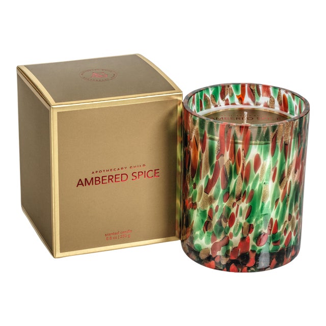 Spangled 8.8 oz Scented Jar Candle, Ambered Spice For Sale