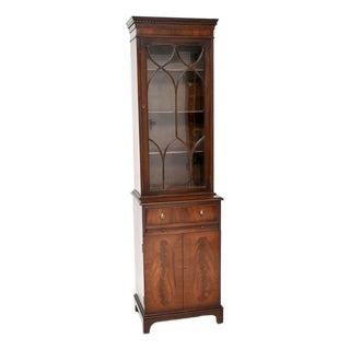 Vintage Georgian Slim Bookcase, 1950 For Sale