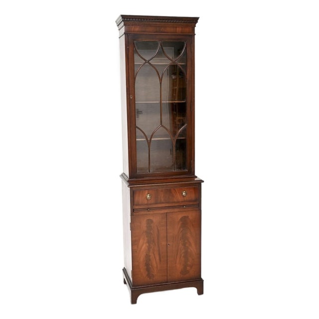Vintage Georgian Slim Bookcase, 1950 For Sale