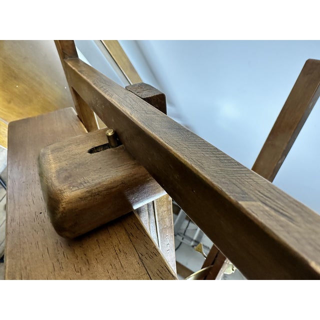 Walnut Easel with Swan Neck Decoration, 1970s For Sale - Image 10 of 15