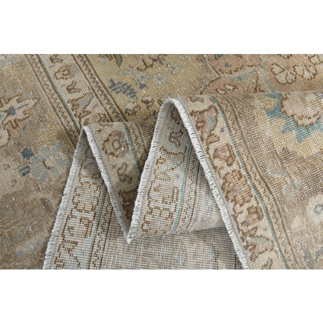 1970s Vintage Persian Handmade Wool Orange Area Rug For Sale In San Francisco - Image 6 of 11