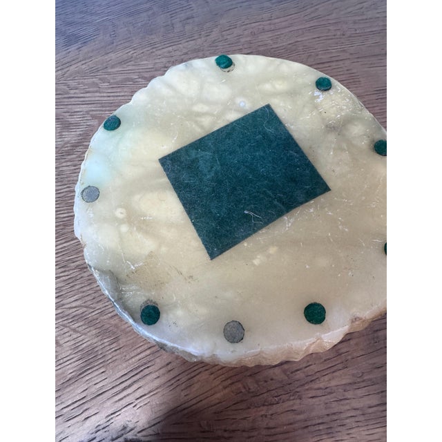 Late 20th Century Late 20th Century Hand-Carved Italian Alabaster Ashtray or Sculptural Stone Bowl For Sale - Image 5 of 5