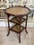 English Vintage Rattan Ostrich Leather Octagonal Side Table For Sale - Image 3 of 11