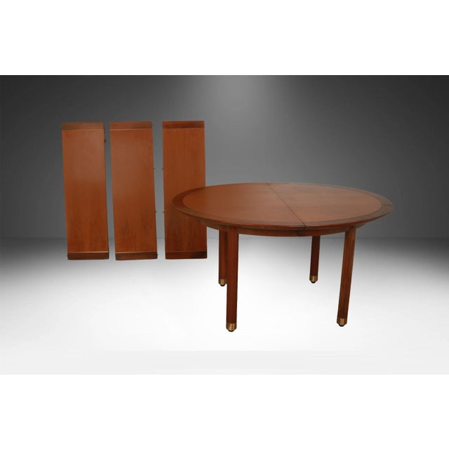 Mid-Century Modern Michael Taylor for Baker Furniture Walnut Extension Dining Table For Sale - Image 12 of 17