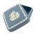 Blue Early 20th Century Wedgwood Blue Jasperware Lidded Trinket Box With Neo Classical Relief For Sale - Image 8 of 11