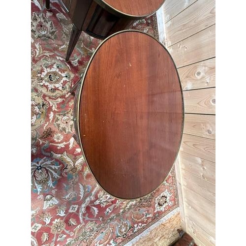 Louis XVI Style Oval Bedside Tables, Set of 2 For Sale - Image 3 of 10