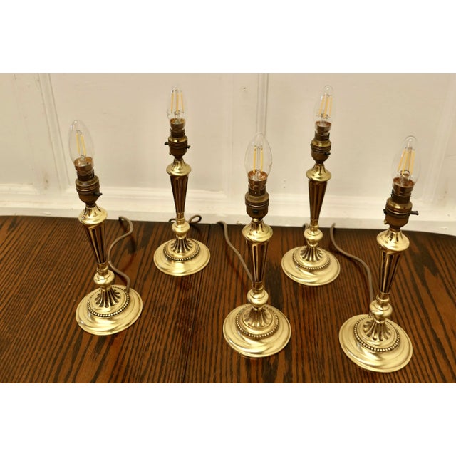 Brass Table Lamps, 1890s, Set of 5 For Sale - Image 10 of 10