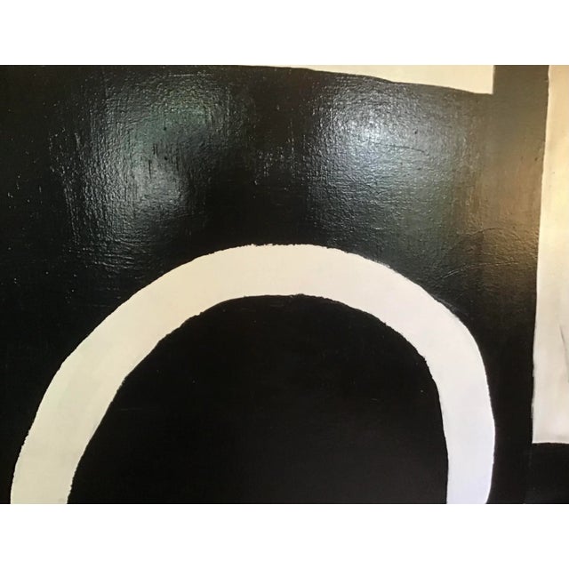 “ Mercury Retrograde ” Large Black White Tan Abstract Acrylic on Canvas Painting by Artist Craig Schumacher For Sale - Image 11 of 12