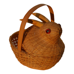 Petite Rabbit Shaped Wicker Basket