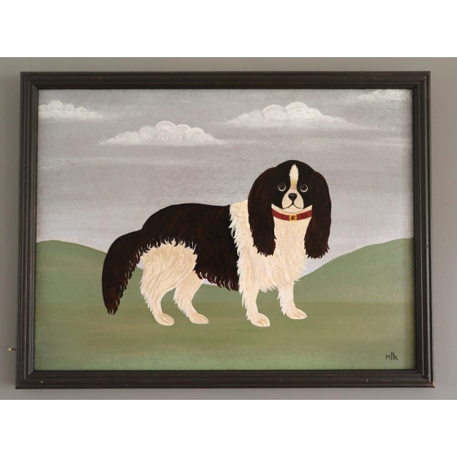 KING CHARLES SPANIEL Size: 13 x 16.9 inches (including frame) Oil on board A very endearing and engaging canine...
