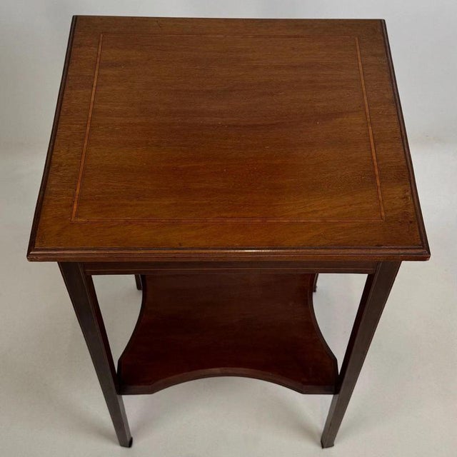 Antique Early 20th Century English Edwardian Mahogany Side Table For Sale - Image 10 of 11