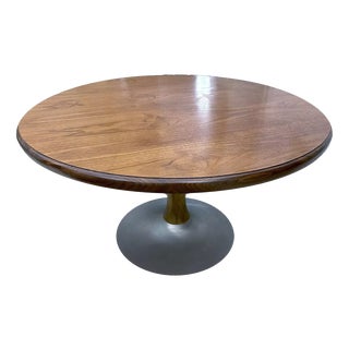 Vintage Space Age Tulip Table in Wood For Sale