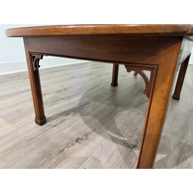 Coffee 1958 Mid -Century Modern Drexel Walnut Oval Coffee Table For Sale - Image 8 of 10
