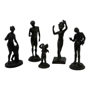 5 Piece Antique Italian Grand Tour Bronze Figures Including Venus, Eros & More!