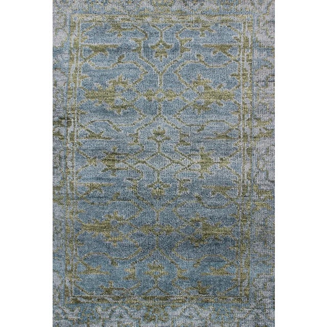 Modern Hand Knotted Oushak Rug- 4′ × 6′ For Sale - Image 4 of 5