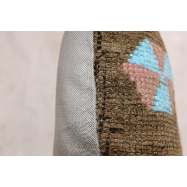 Mid 20th Century Large Turkish Rug Pillow For Sale - Image 5 of 5